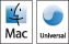 Works on both Intel and PowerPC Macs